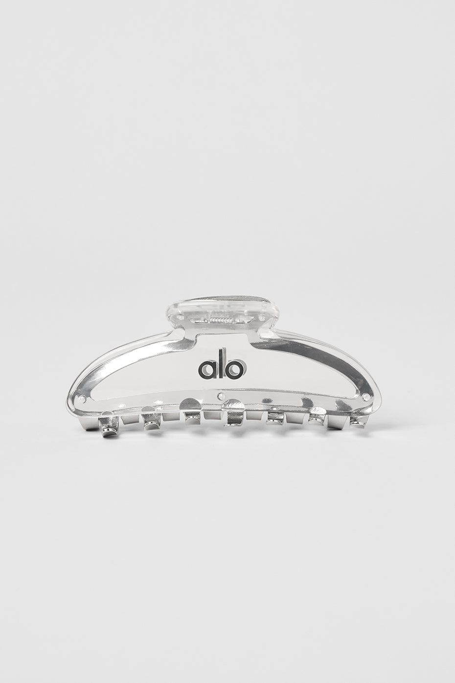 Acrylic Illusion Claw Clip - Clear Acetate/Chrome - Image 2