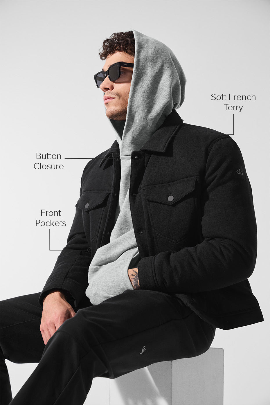 Ease Trucker Jacket - Black - Image 2