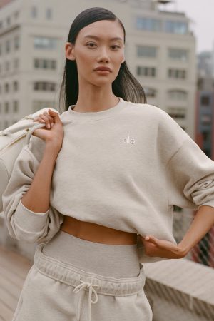 Accolade Crew Neck Pullover - Oatmeal Heather