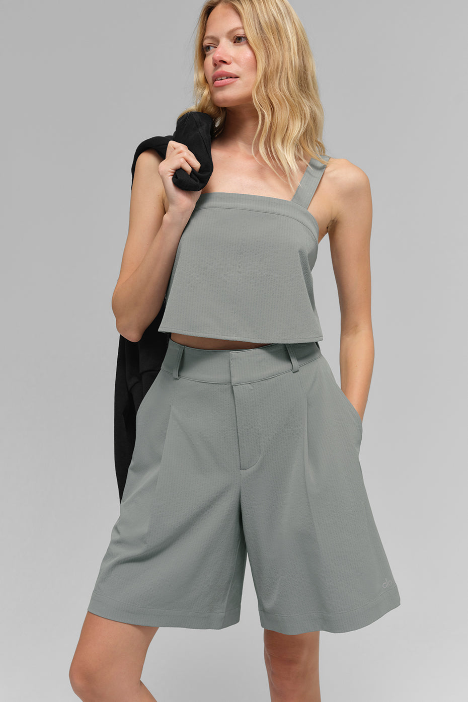 Cropped Dreamscape Tank - Lunar Grey - Image 4