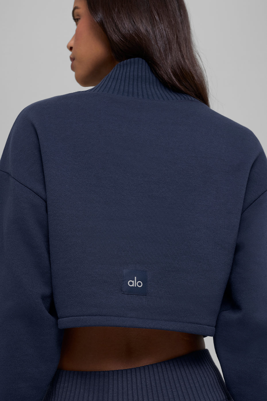 Cropped Serenity Coverup - Navy - Image 3